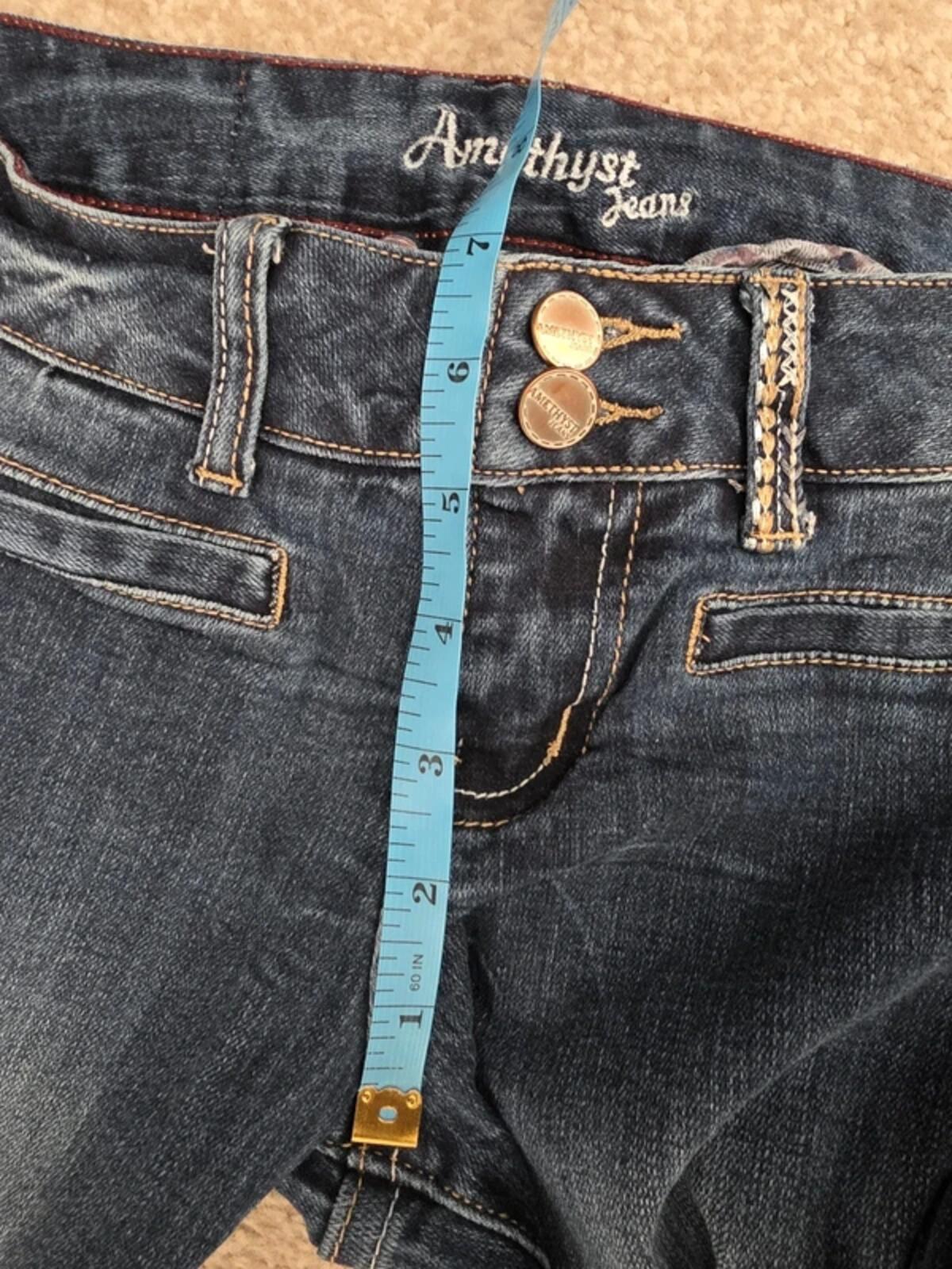 Vintage Y2K Amethyst Super Low Rise Flared Jeans UK Size 6