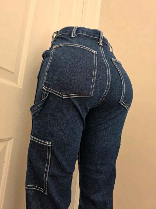 J. GALT High Rise Carpenter Vintage Y2K Jeans UK Size 4/6 Petite