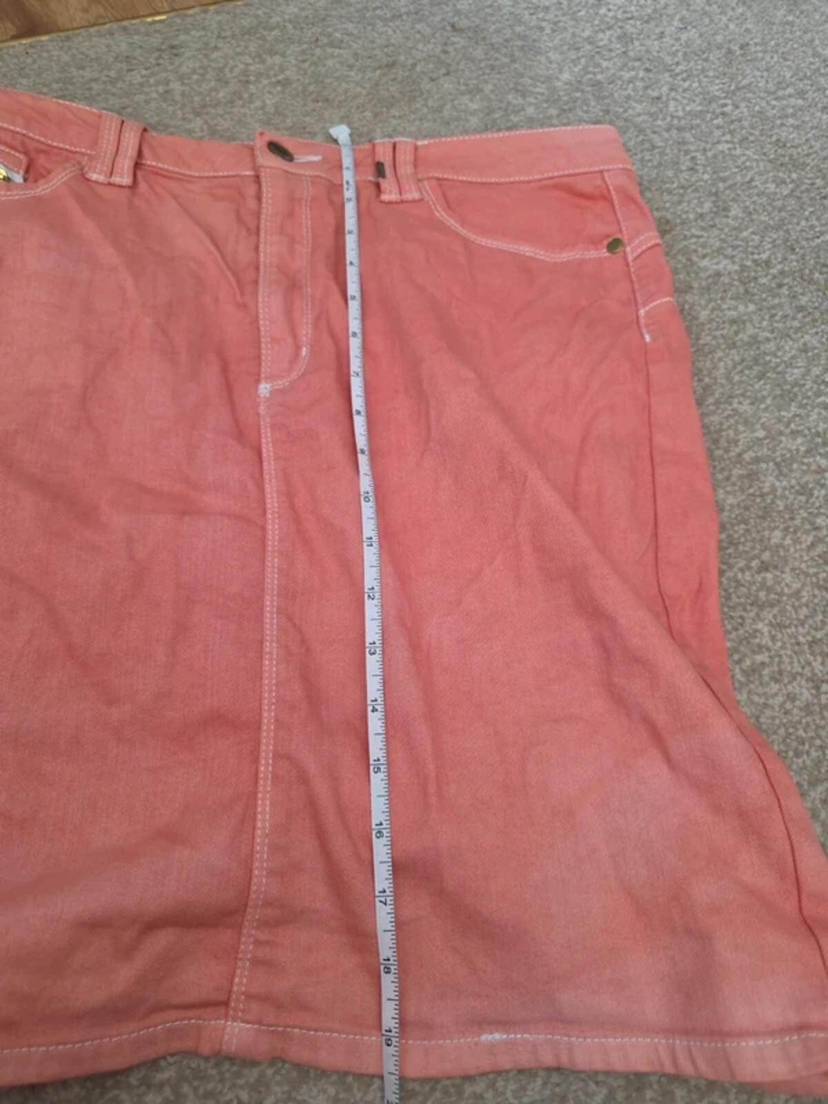 Vintage Y2K Max Jeans Pink Denim Mini Skirt UK Size 14