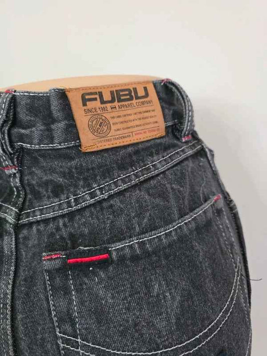 FUBU High Rise Cargo Jeans UK Size 8 Petite