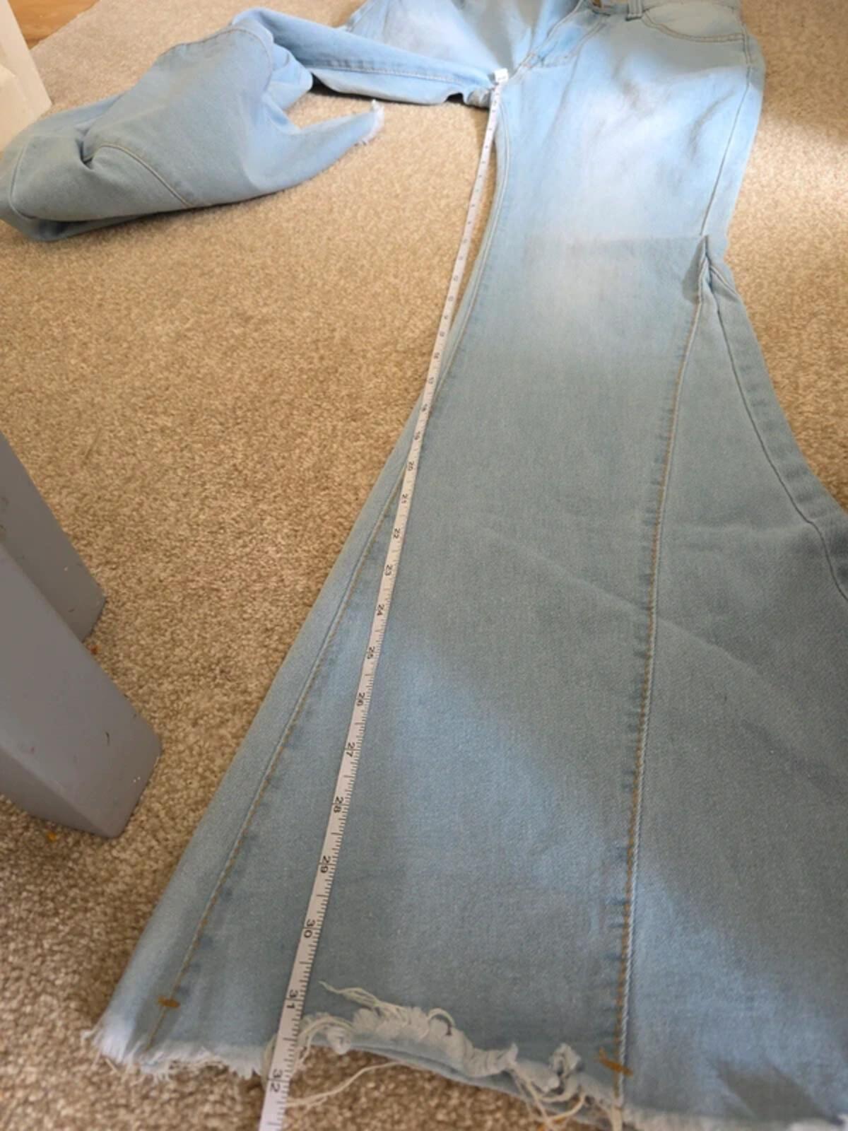 No Label Mid Rise Flared Vintage Y2K Jeans UK Size 6