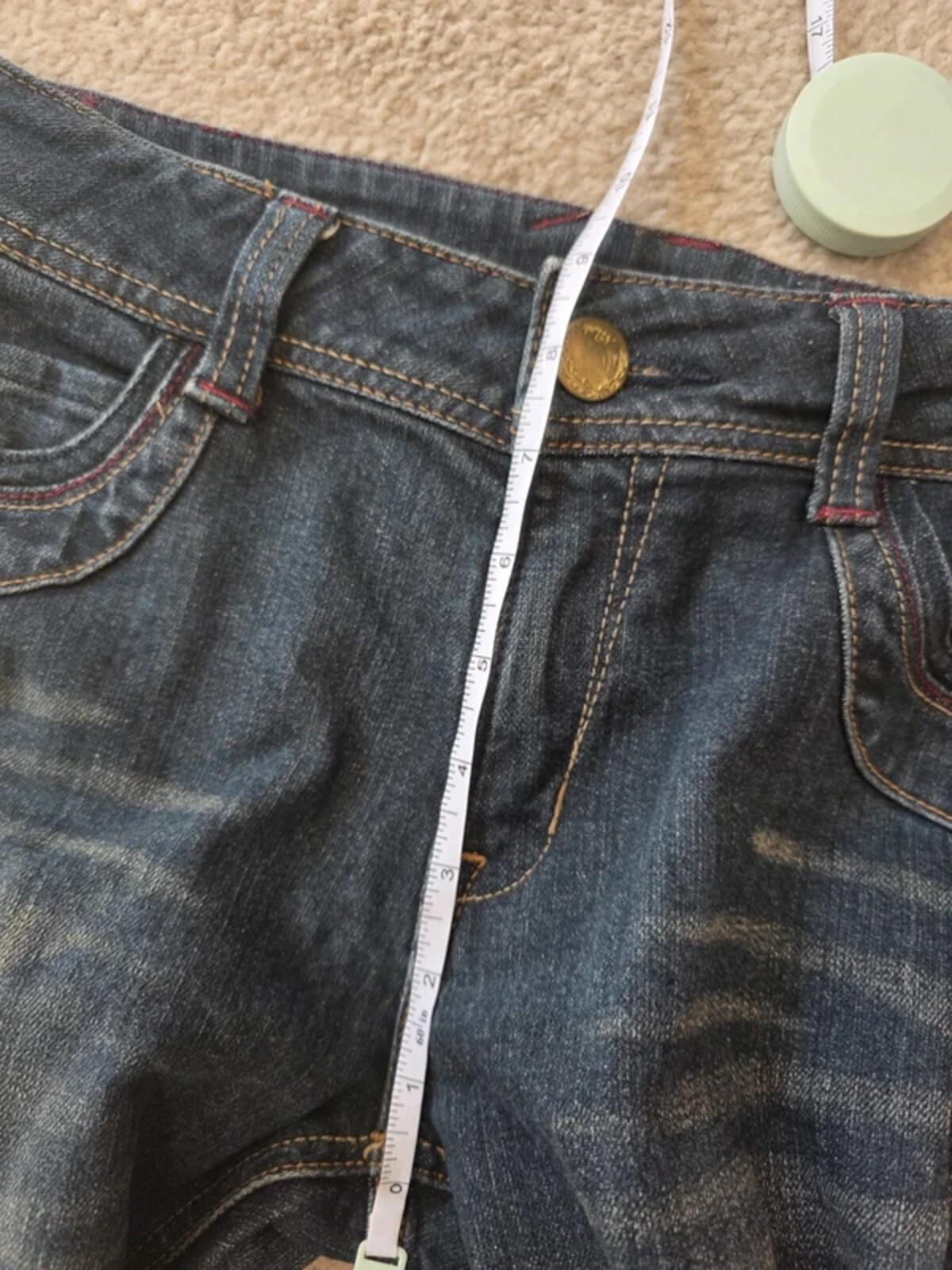 Vintage Y2K Navy Natural Mid Rise Cropped Jeans UK Size 10