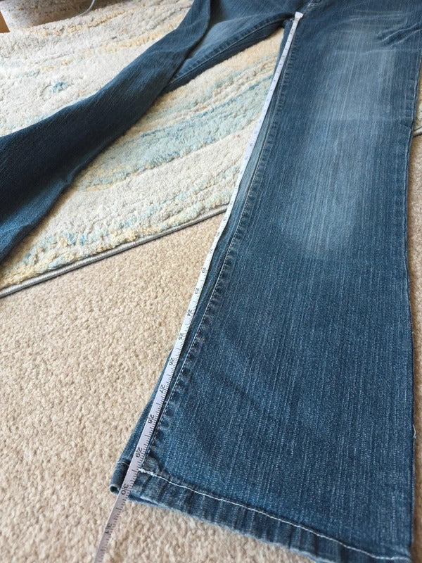 Kikstar Vintage Y2K Mid Rise Bootcut Jeans UK Size 8 Petite