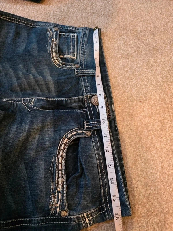 Shyanne Mid Rise Bootcut Blingy Jeans UK Size 12 Petite