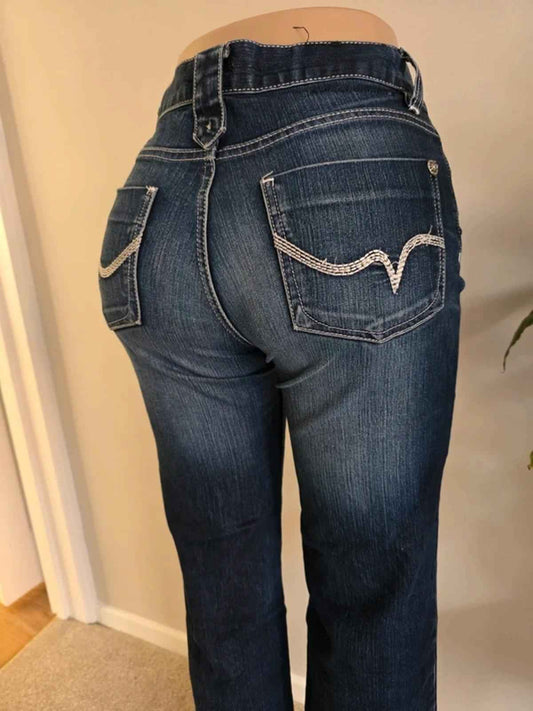 Vintage Y2K Mid Rise Straight Jeans UK Size 12