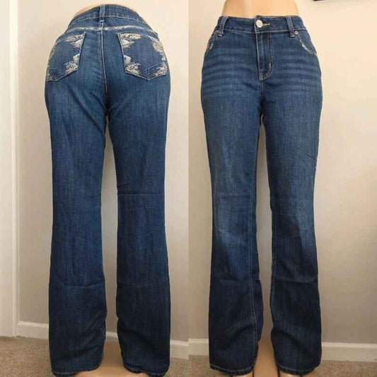 Maurices Mid Rise Bootcut Vintage Y2K Jeans UK Size 14 Tall