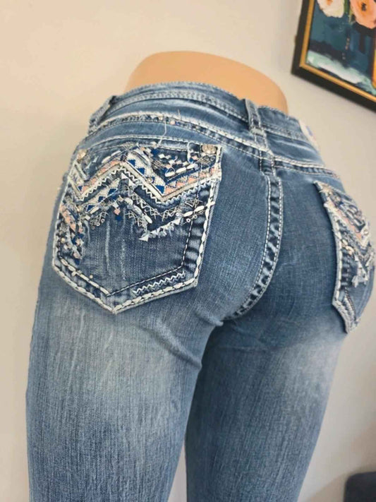 Grace in LA Low Rise Bootcut Vintage Y2K Jeans UK Size 6 Tall