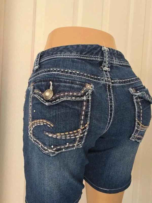 Maurices Vintage Y2K Denim Shorts UK Size 10/12