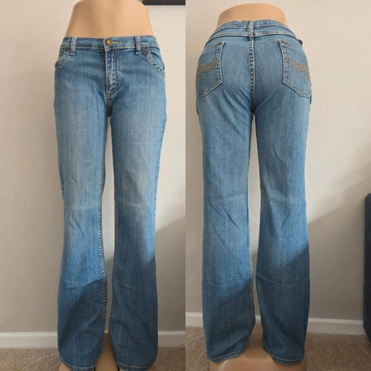Promod Tall Relaxed Bootcut Vintage Y2K Jeans UK Size 10/12