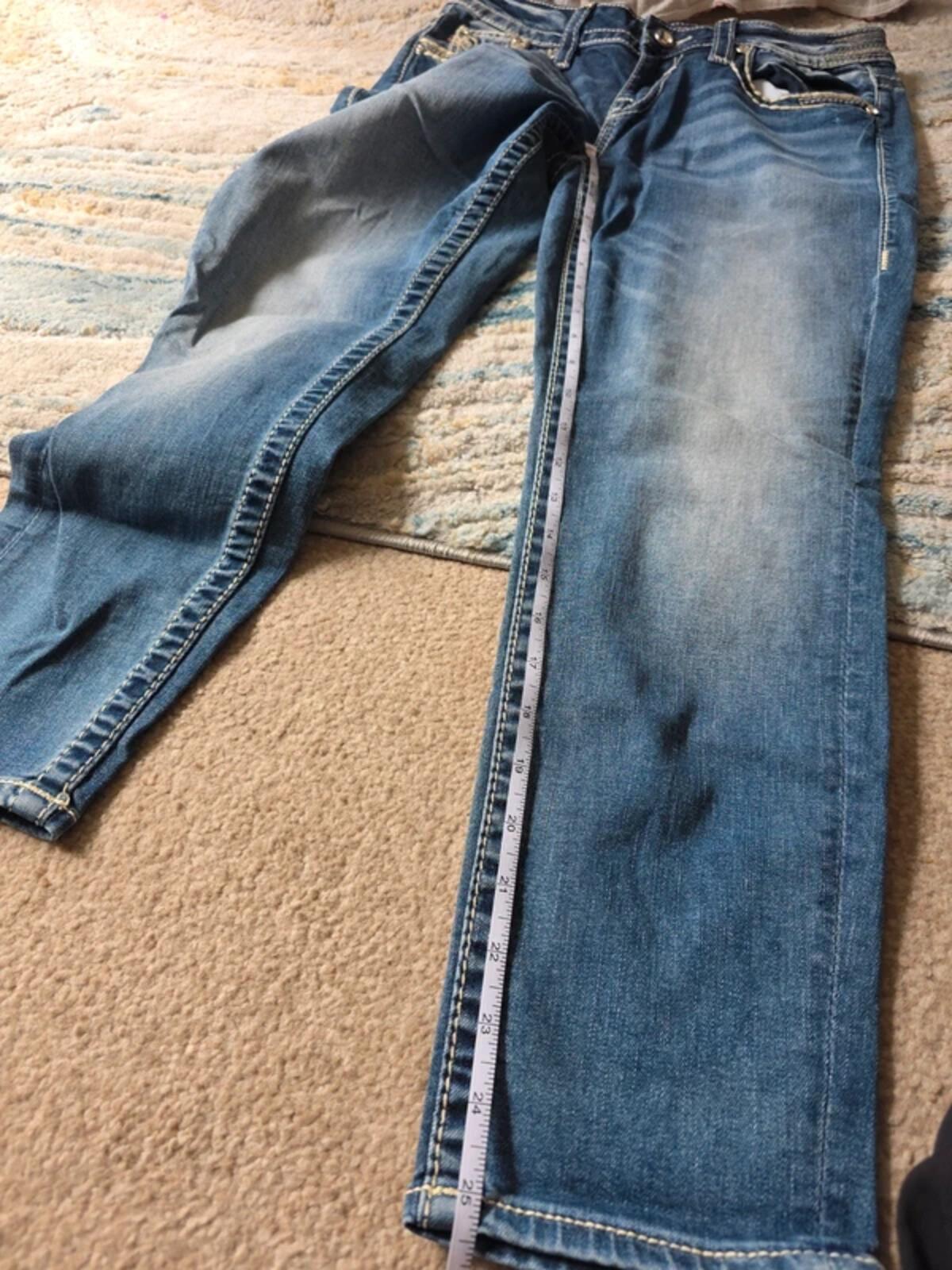Vigoss Low Rise Capri Bling Vintage Y2K Jeans UK Size 8
