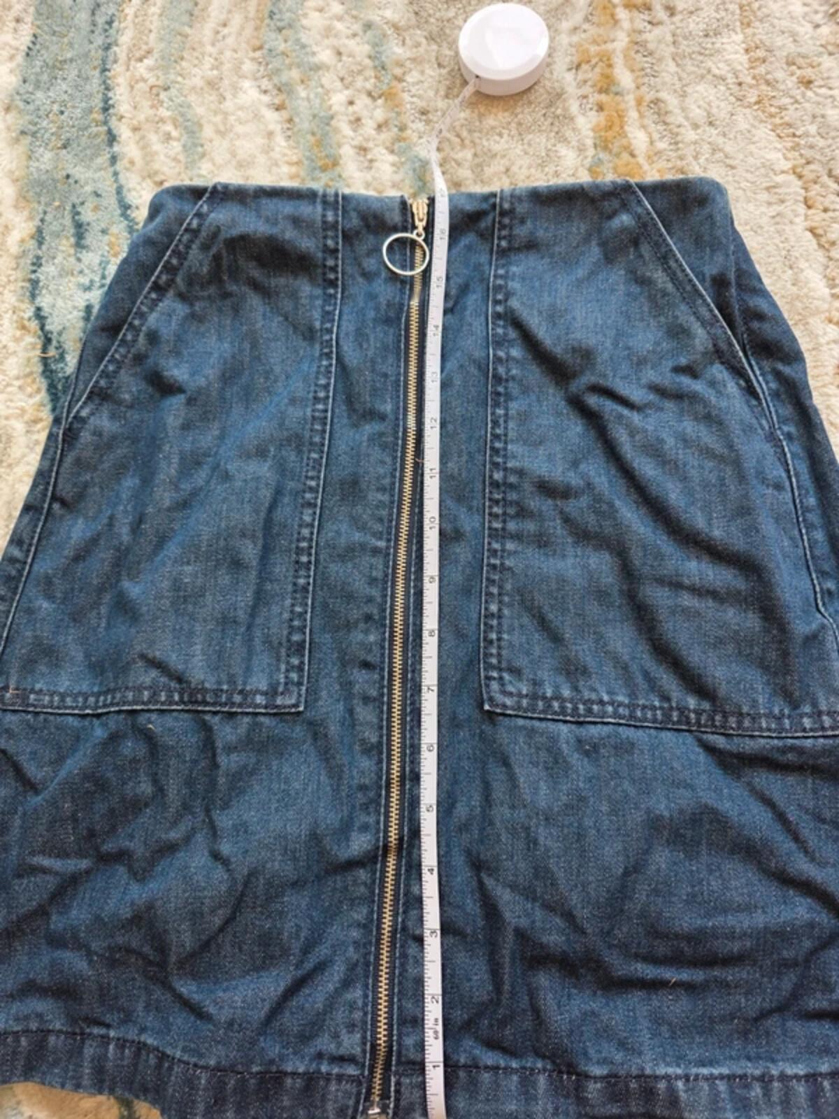 Vintage Y2K GU Denim Zip Mini Skirt UK Size 4