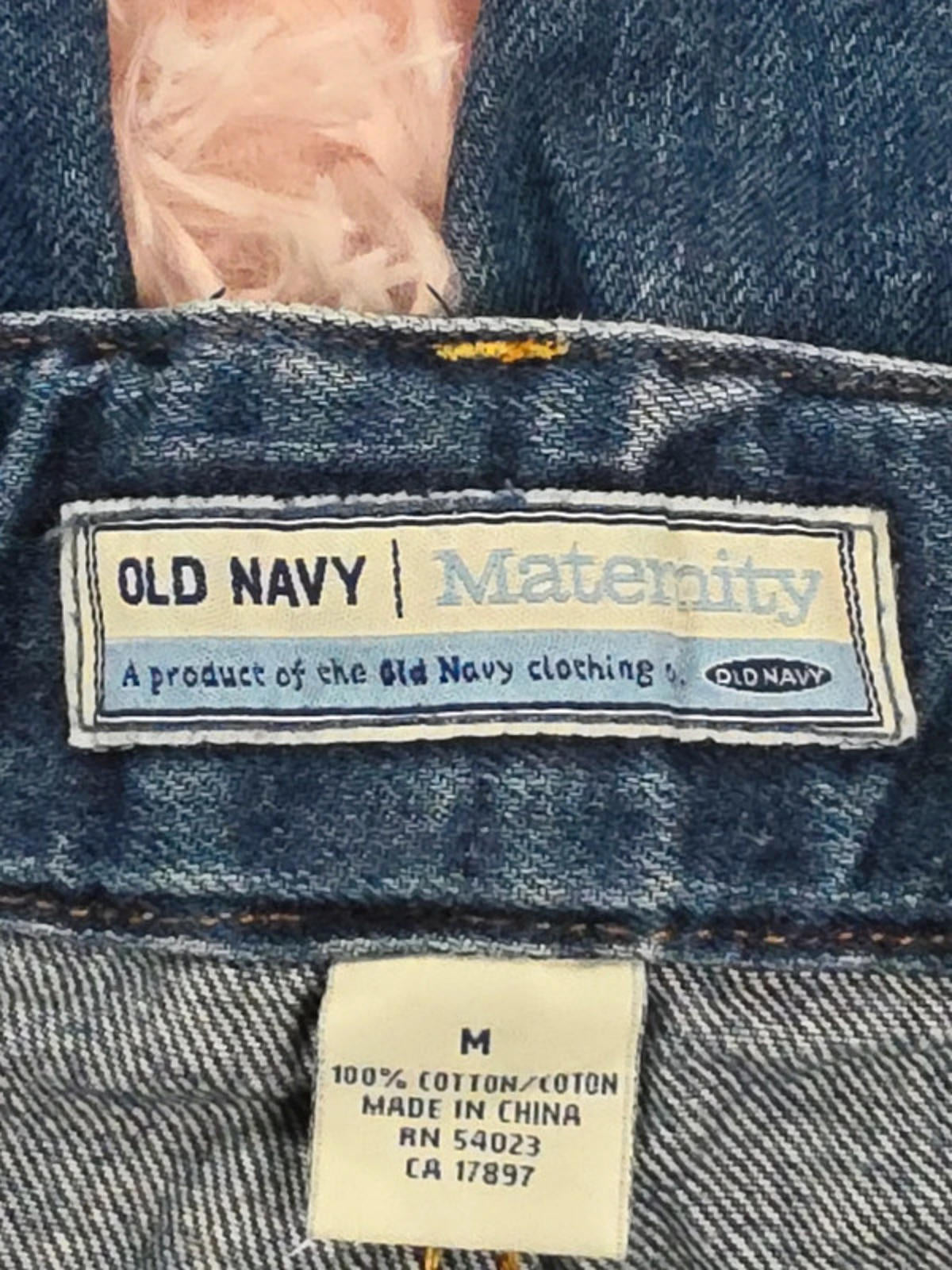 Vintage Y2K Old Navy Maternity Mid Rise Cropped Jeans UK Size 12–14