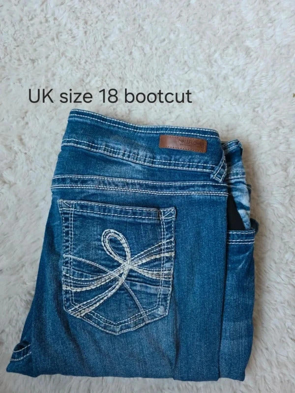 Vintage Y2K Jeans Bundle 9 Pairs Mixed Sizes UK 6-18