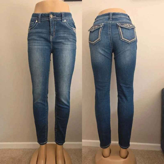 Vanilla Star Mid Rise Skinny Vintage Y2K Jeans UK Size 10 Petite