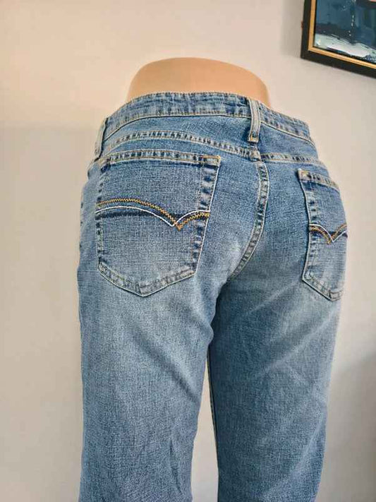 Arizona Mid Rise Flared Vintage Y2K Jeans UK Size 12/14 Petite