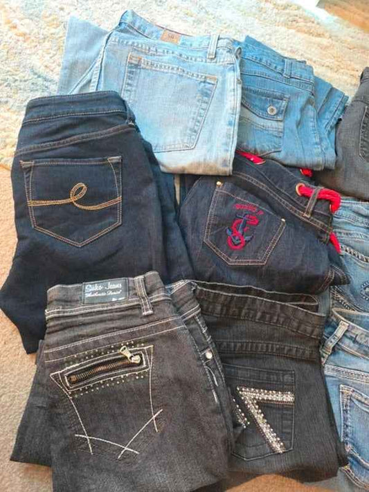 12 Piece Vintage Y2K Jeans Reseller Bundle Mixed Sizes & Styles Grade A