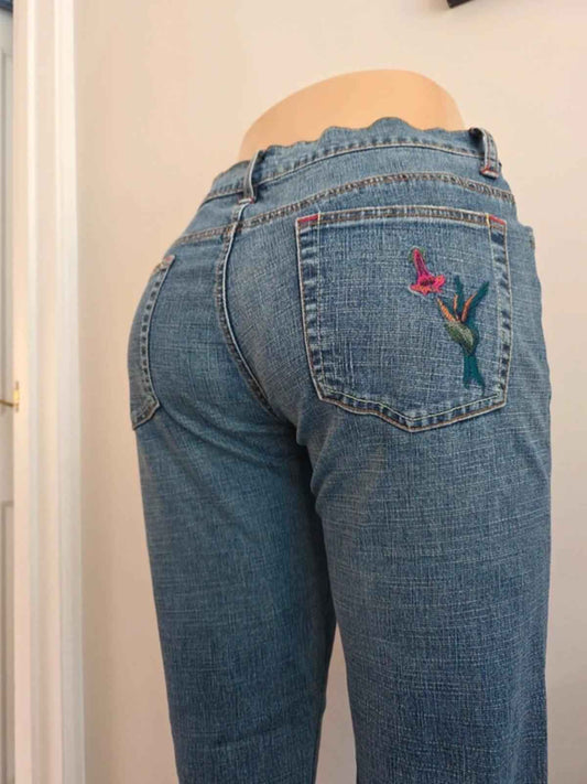 X-Mail Petite Mid Rise Slim Vintage Y2K Jeans UK Size 8