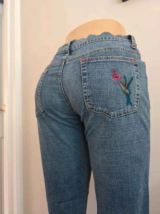 X-Mail Petite Mid Rise Slim Vintage Y2K Jeans UK Size 8