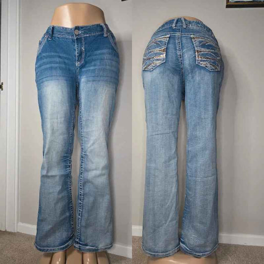 Amethyst Jeans Mid Rise Bootcut Vintage Y2K Jeans UK Size 20/22