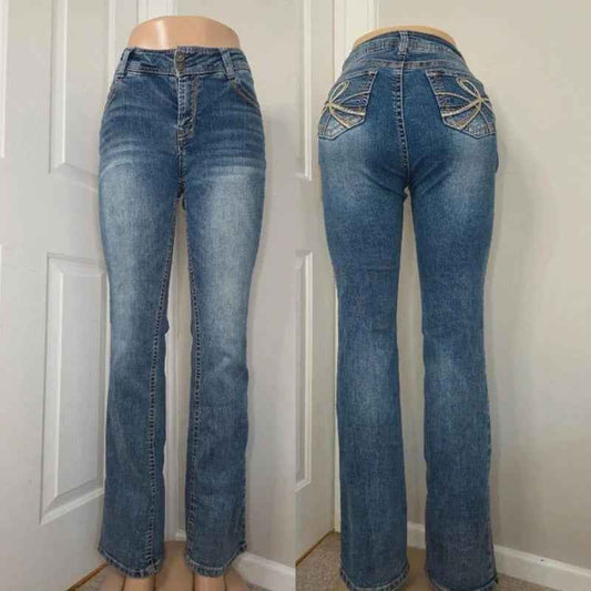 Wallflower Mid Rise Bootcut Vintage Y2K Jeans UK Size 12 Tall