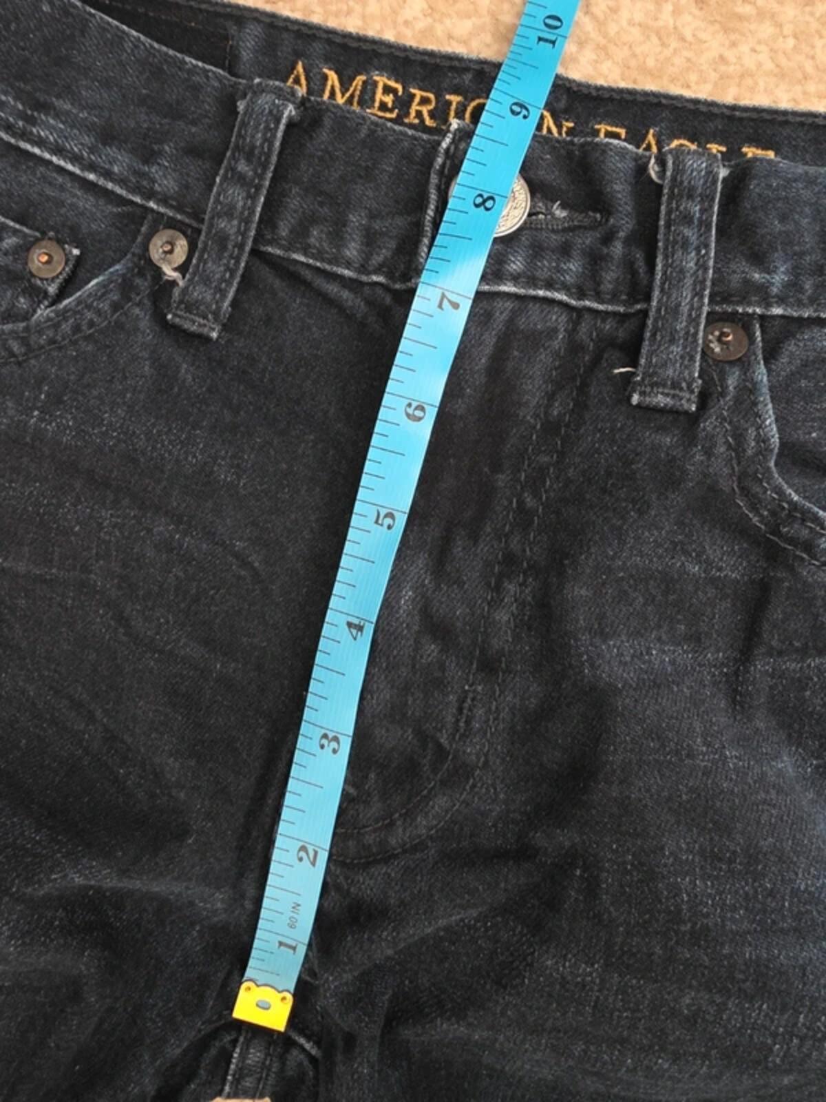 Vintage Y2K American Eagle Mid Rise Straight Jeans UK Size 6 petite