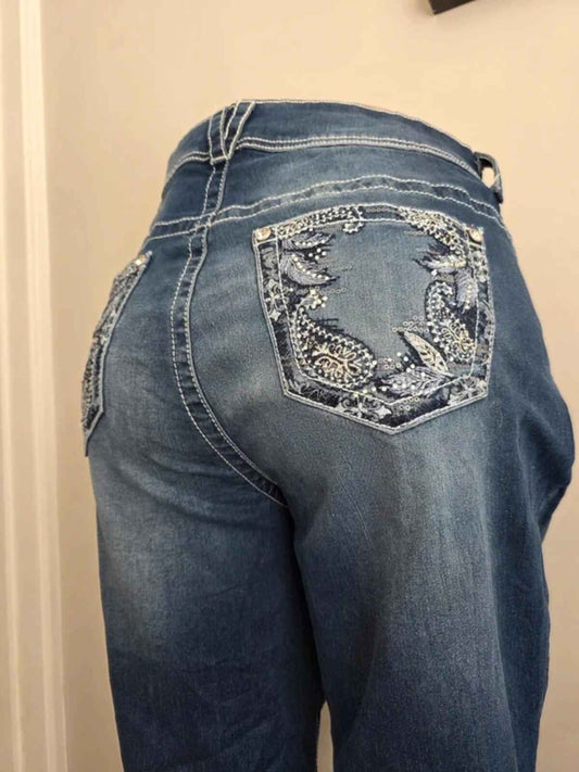 Gemma Rae High Rise Bootcut Vintage Y2K Jeans UK Size 20 Petite