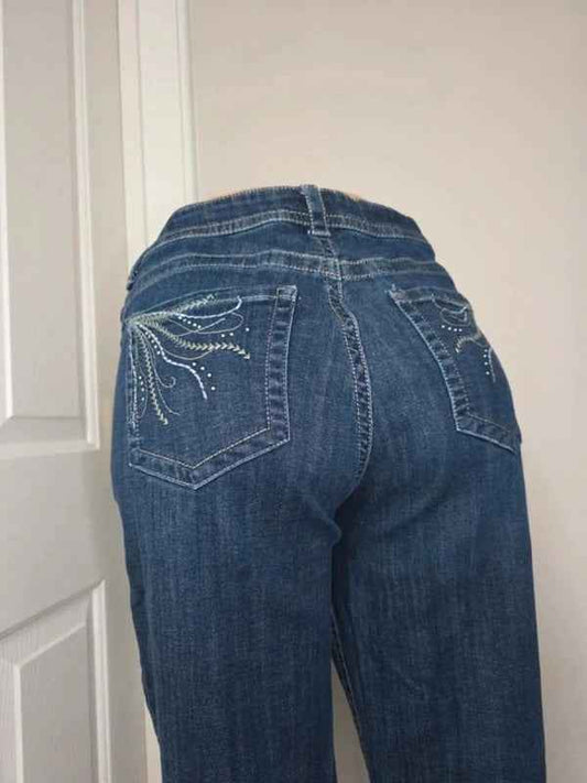 Lee Mid Rise Bootcut Vintage Y2K Jeans UK Size 16/18 Petite