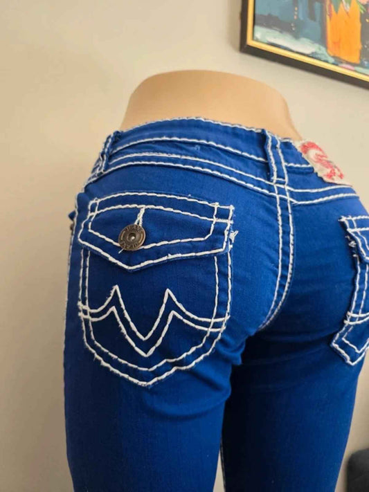Fashion Denim Low Rise Slim Vintage Y2K Jeans UK Size 8