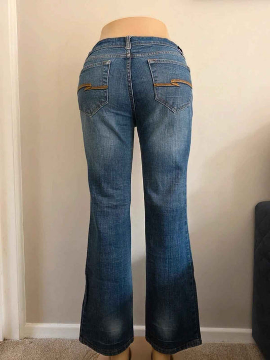 Arizona Mid Rise Bootcut Jeans UK Size 10 Petite