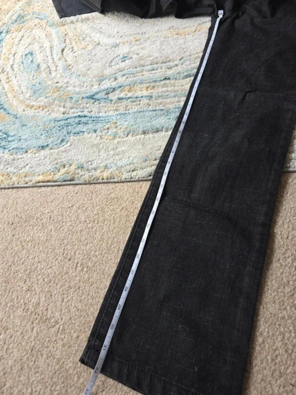 New Caro Vintage Y2K Mid Rise Straight Leg Black Jeans UK Size 8