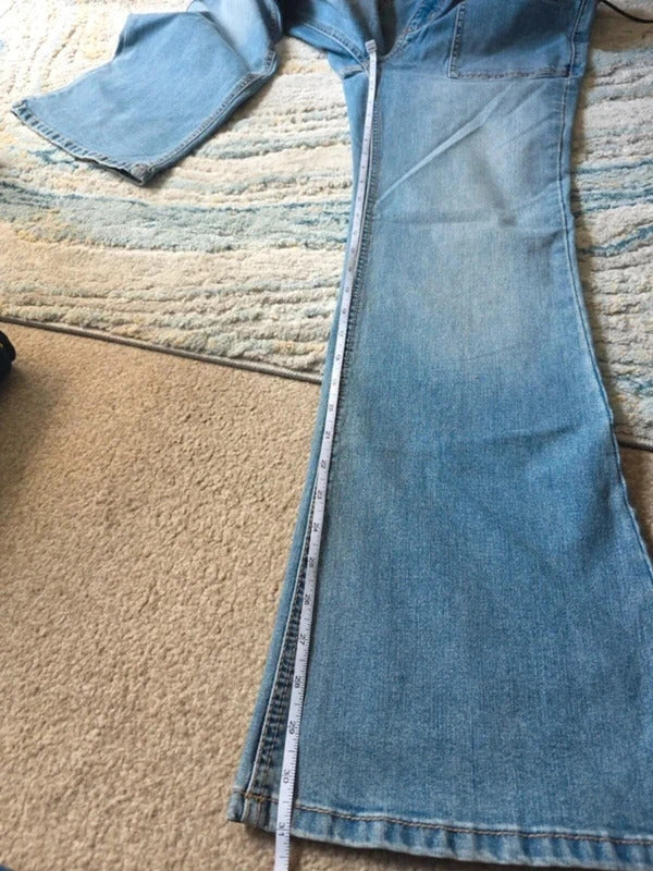 No Boundaries Mid Rise Flared Jeans UK Size 14
