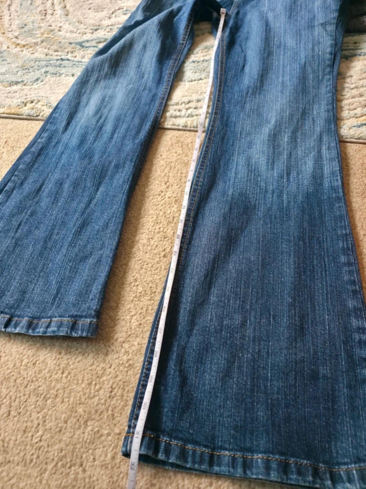 L.e.i Low Rise Relaxed Flared Vintage Y2K Jeans UK Size 12/14