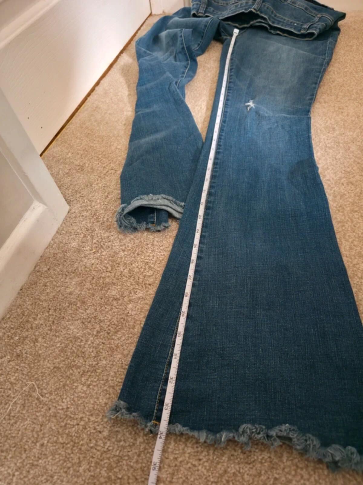 YMI High Rise Flared Vintage Y2K Jeans UK Size 8 Tall