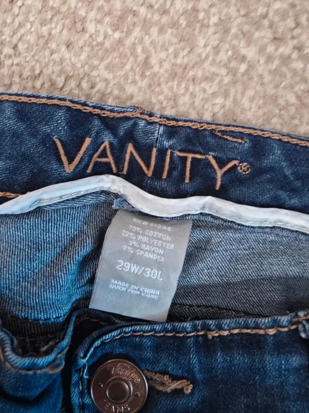 Vanity Vintage Y2K Petite Low Rise Skinny Jeans UK Size 10