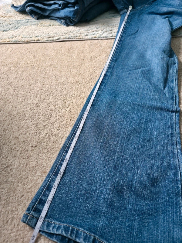 Arizona Mid Rise Flared Vintage Y2K Jeans UK Size 8 Petite