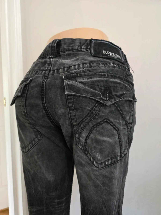 Buckaroo Mid Rise Slim Cropped Vintage Y2K Jeans UK Size 16