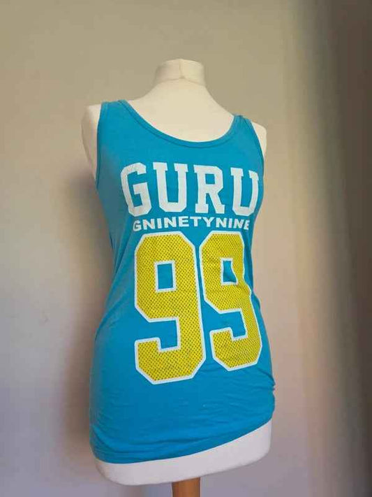 Guru GNinetyNine 99 Graphic Tank Top UK Size 8/10 Made in Italy