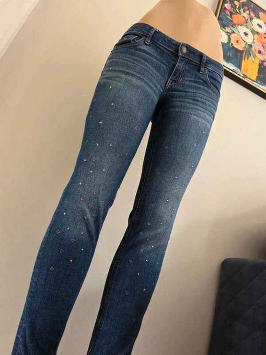 Vintage Y2K Hollister Ultra Low Rise Skinny Jeans UK Size 6/8