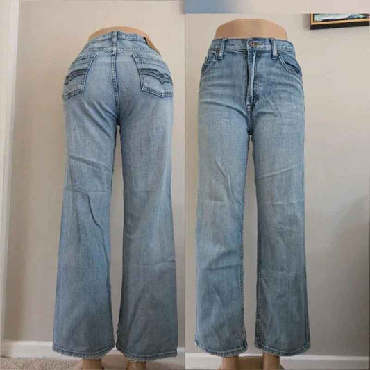 Bailey’s Pt. Vintage Y2K Mid Rise Wide Leg Bootcut Jeans UK Size 8/10 Petite