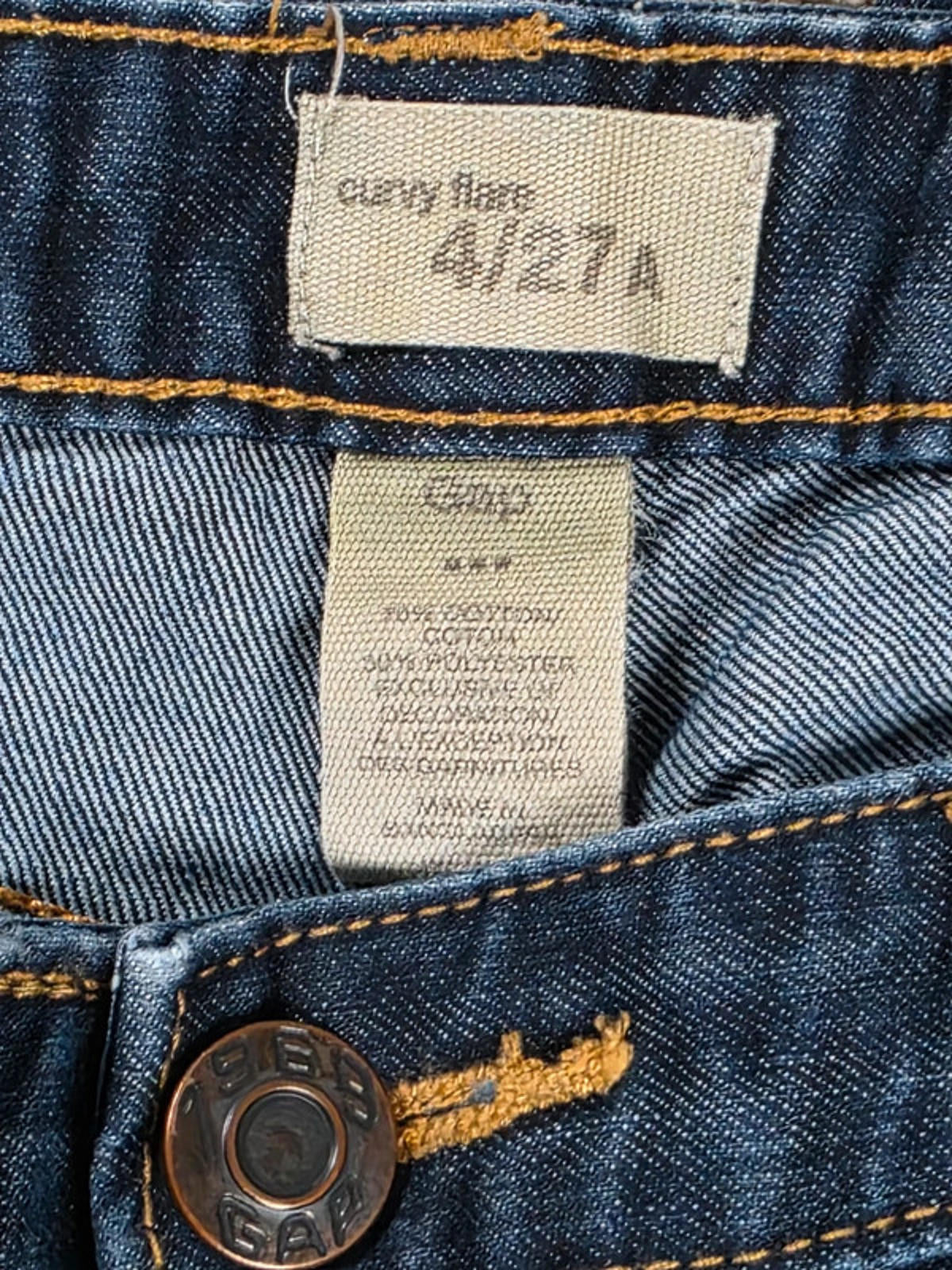 Vintage Y2K GAP Low Rise Bootcut Jeans UK Size 10 Petite