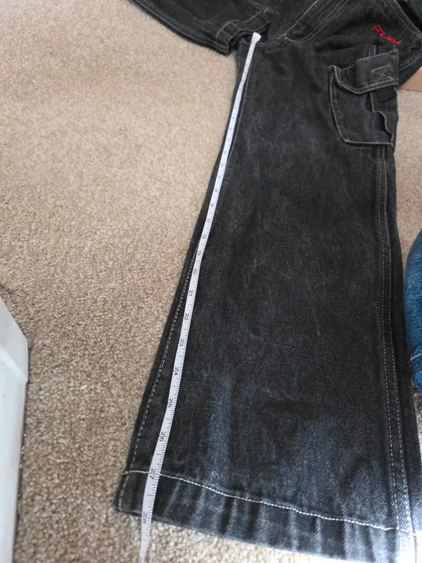 FUBU High Rise Cargo Jeans UK Size 8 Petite