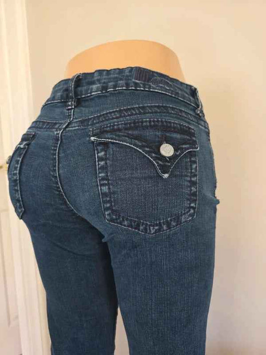 HUT by Franz Kraler Vintage Y2K Low Rise Bootcut Jeans UK Size 8/10