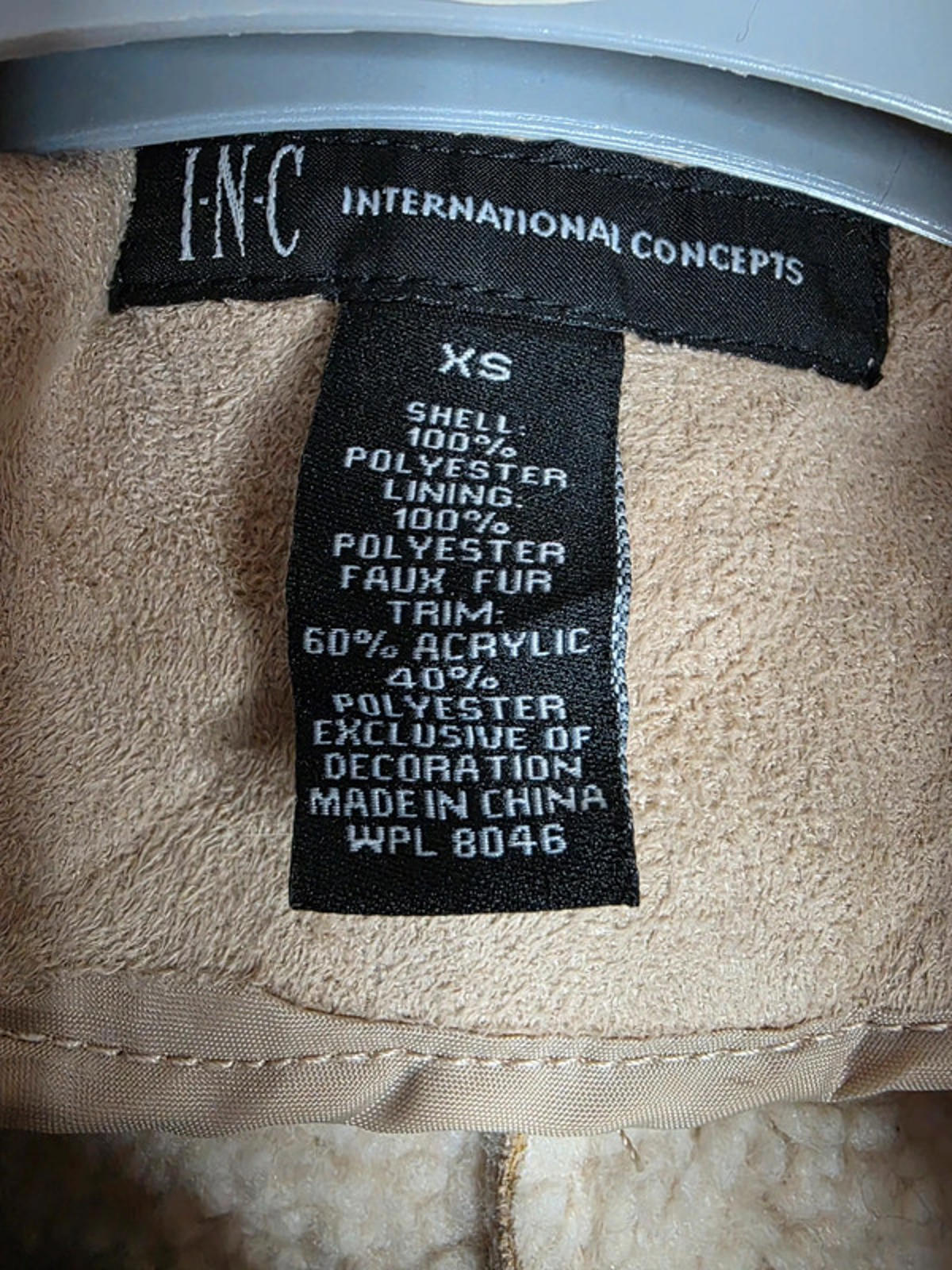 Vintage Y2K INC International Concepts Faux Shearling Jacket UK size 6/8 XS