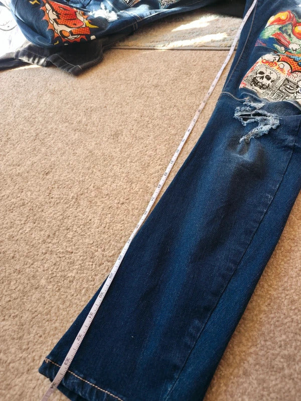 Rutherford Tall Skinny Printed Jeans UK Size 14