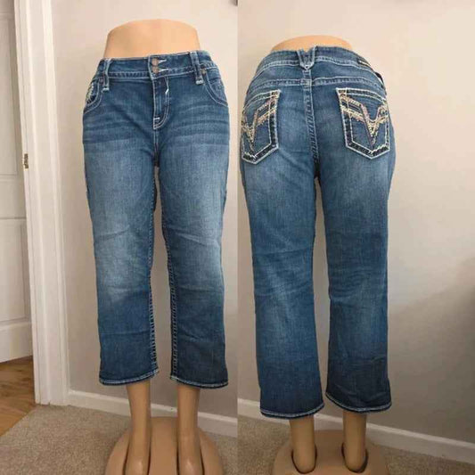 Vigoss Mid Rise Capri Vintage Y2K Jeans UK Size 18