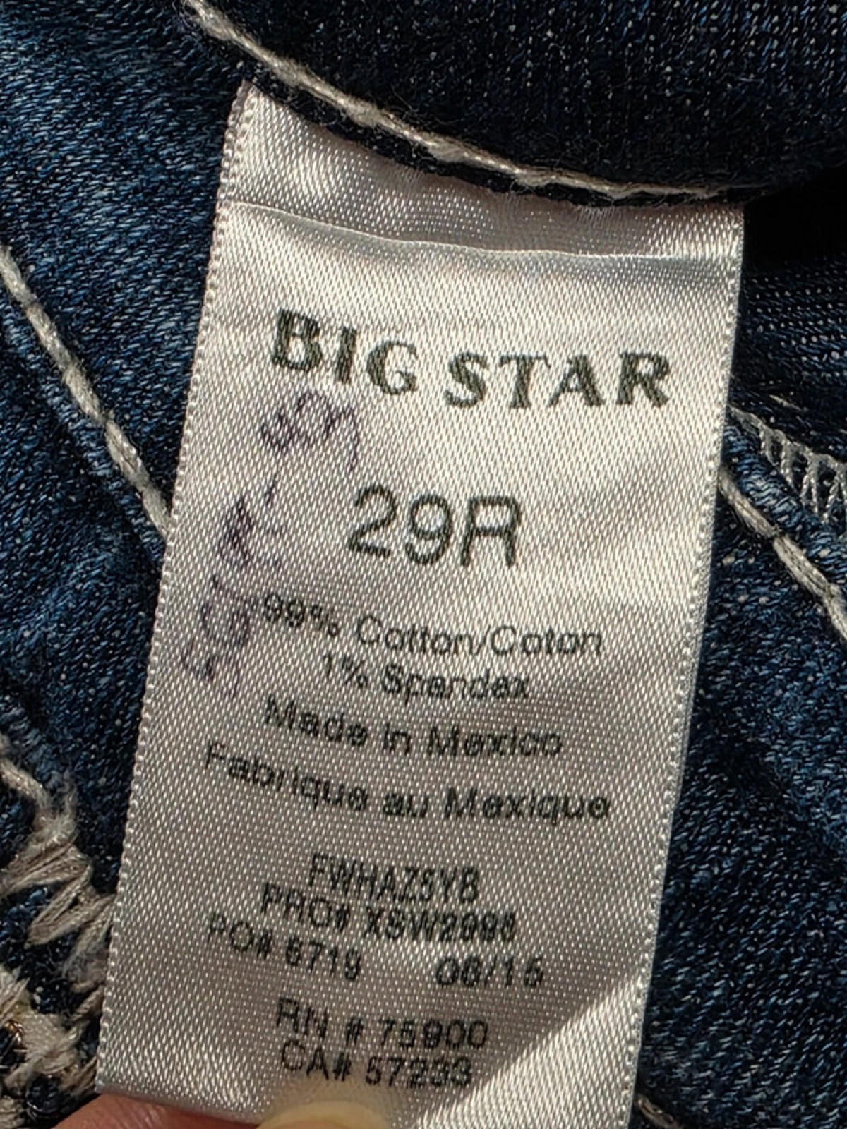 Vintage Y2K Big Star New Hazel Boot Low Rise Bootcut Jeans UK size 12 Petite