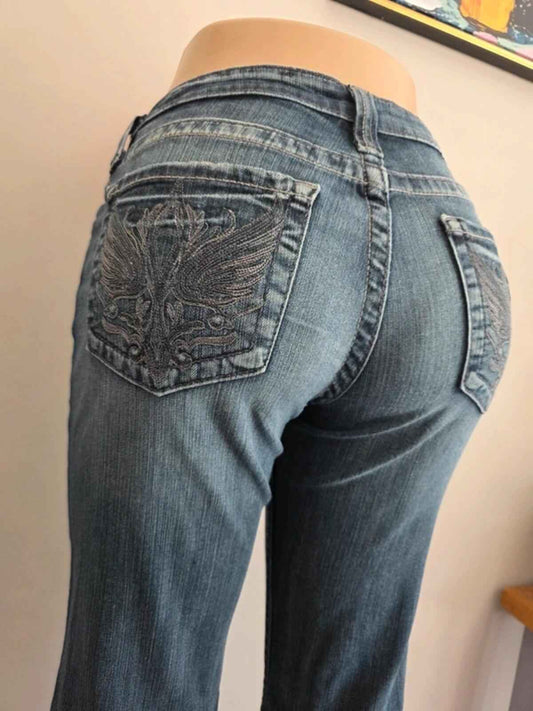 Big Star Low Rise Bootcut Jeans UK Size 8/10 Tall