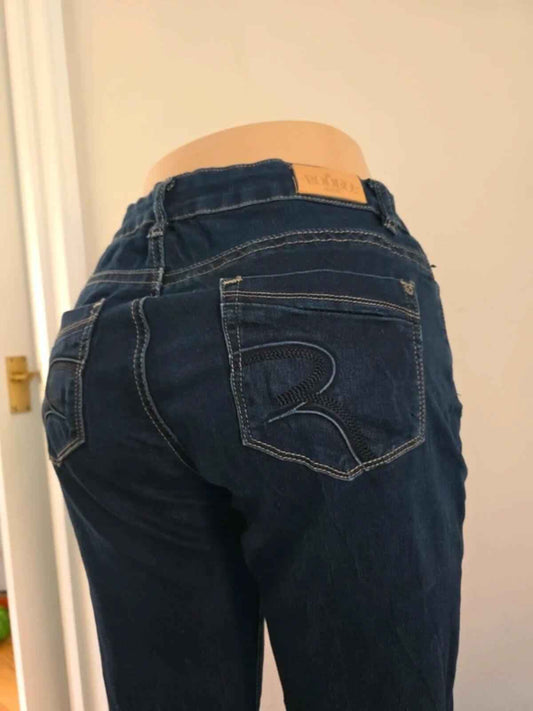 Rodeo Mid Rise Straight Vintage Y2K Jeans UK Size 10 Tall