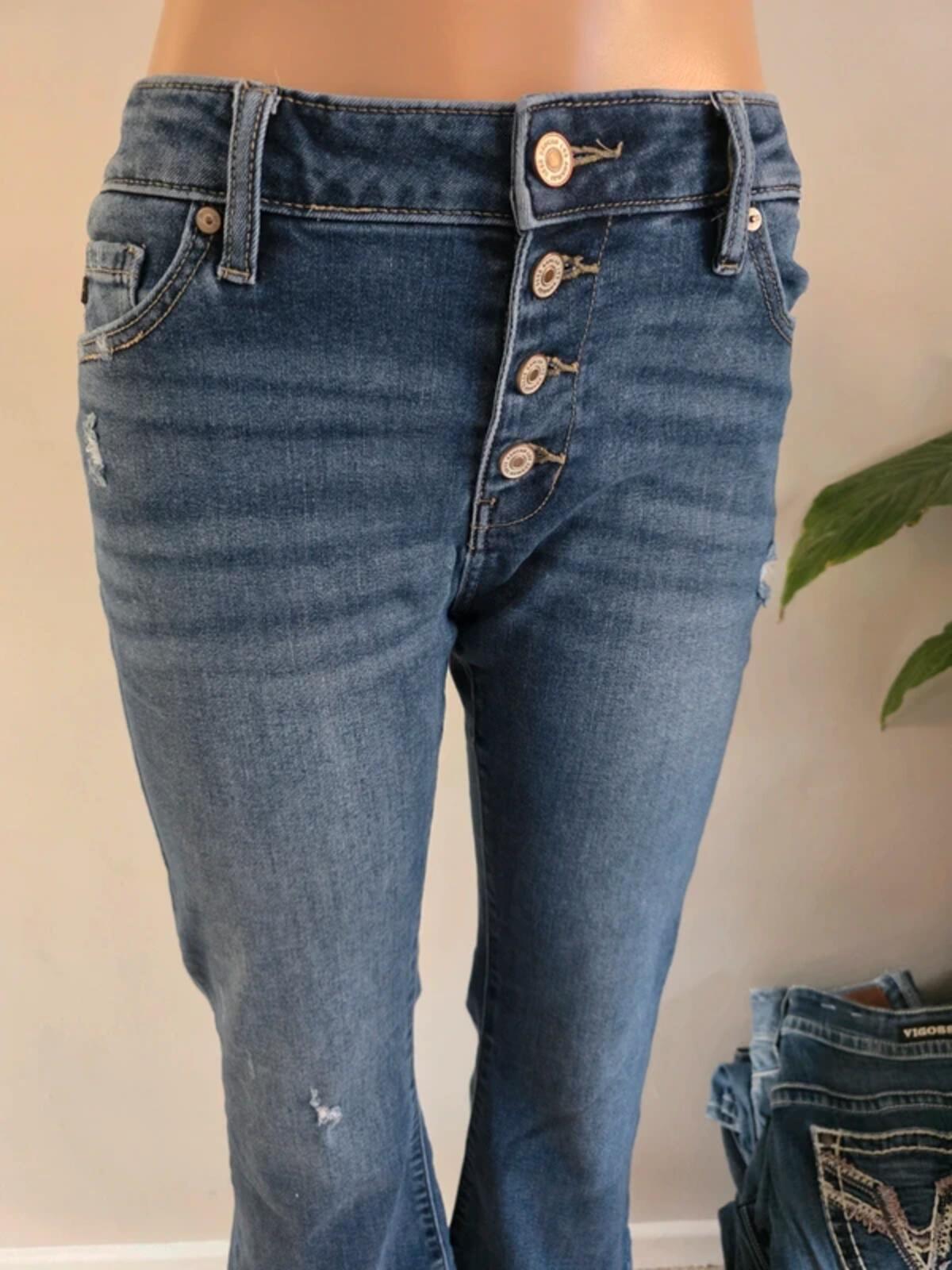 Vintage Y2K KanCan Mid Rise Bootcut Jeans UK Size 10 Petite