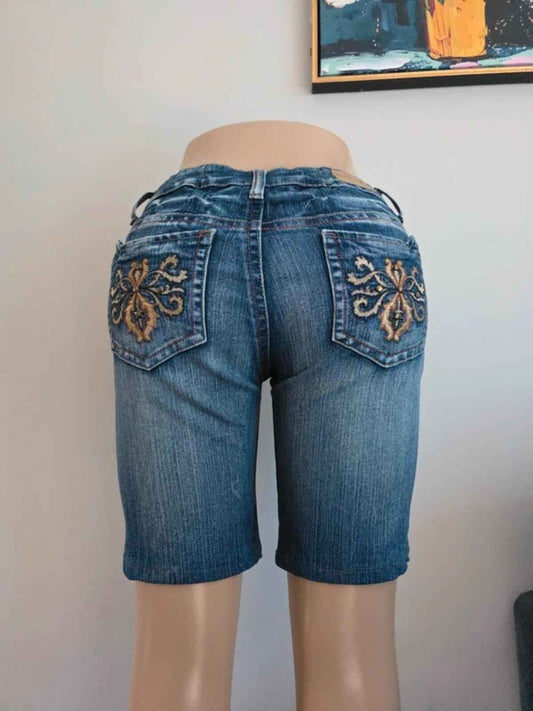 MAS Vintage Y2K Denim Bermuda Shorts UK Size 10